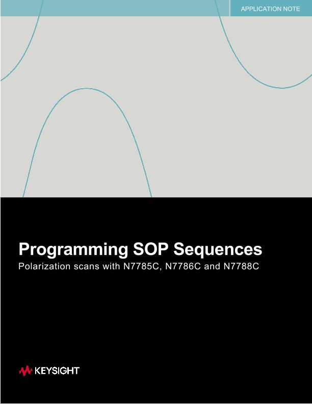 Programming Sop Sequences Polarization Scans Pdf Asset Page Keysight